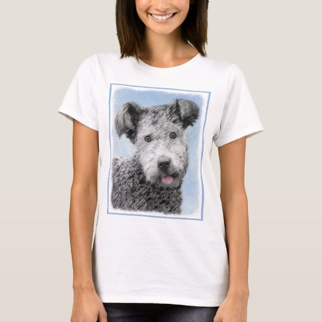 Pumi-målning - Cute Original Hund Art T Shirt (Framsida)