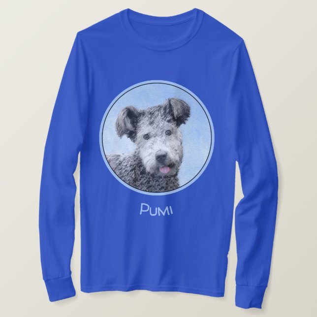 Pumi-målning - Cute Original Hund Art T Shirt (Design framsida)