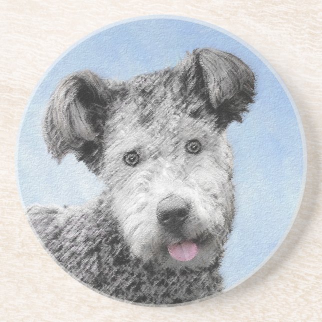 Pumi-målning - Cute Original Hund Art Underlägg (Framsidan)