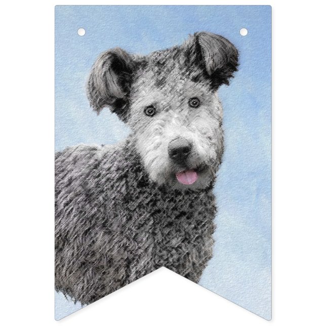 Pumi-målning - Cute Original Hund Art Vimplar (Första flaggan)