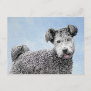 Pumi-målning - Cute Original Hund Art Vykort