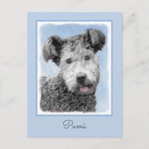 Pumi-målning - Cute Original Hund Art Vykort