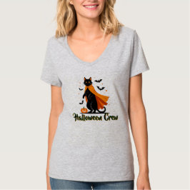 Pumkin Black Cat Halloween T-Shirt