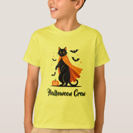 Pumkin Black Cat Halloween T-Shirt