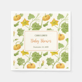 pumkin botaniska mönster pappersservett