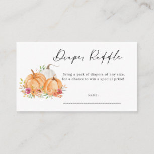 Pumkin Diaper raffle-match Visitkort