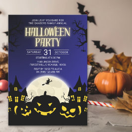 Pumkin Halloween Party Family Reunion Inbjudningar