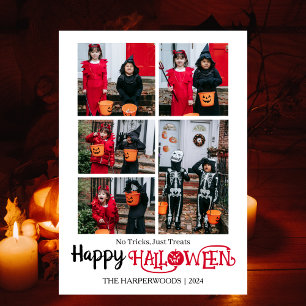 Pumkin jack-o-lantern Halloween Family 5 Photo Julkort