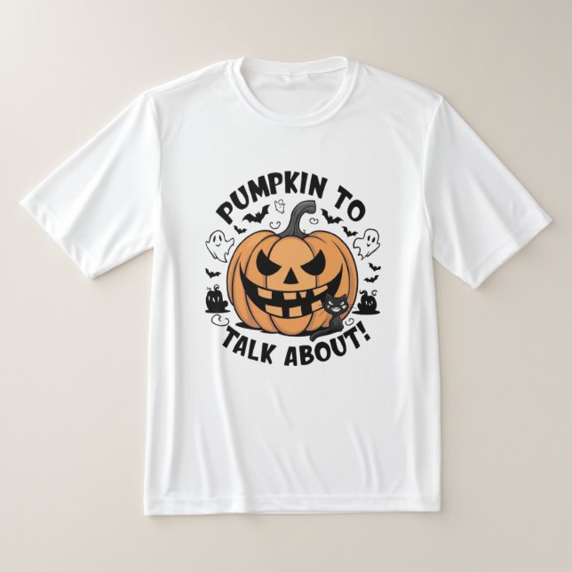 pumkin pratar om halloween t shirt (Laydown)
