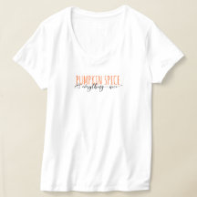 Pumkin Spice Hanes Nano V-Nacke T-Shirt
