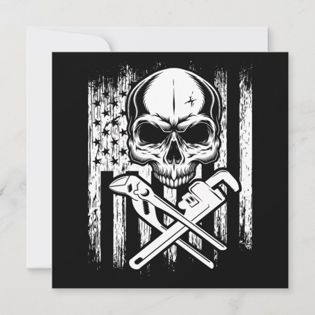 Pumma American Flagga Rumning Verktyg Verktyg Job  Inbjudningar (Framsida)