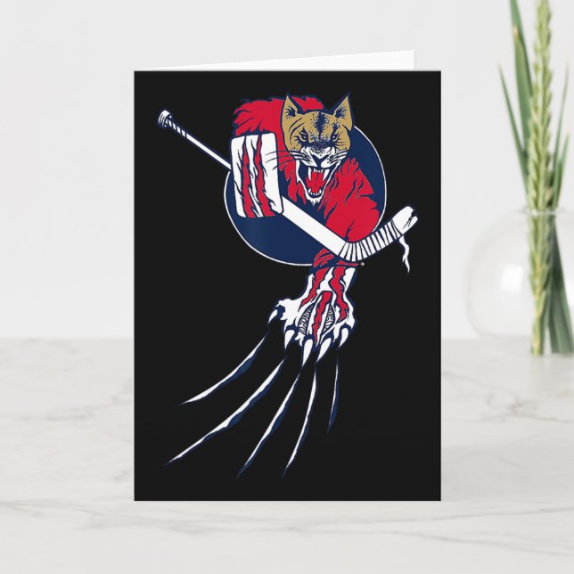 Pumor Lejon Odjur Ishockey Målvakt Katt Original G Kort (Framsida)