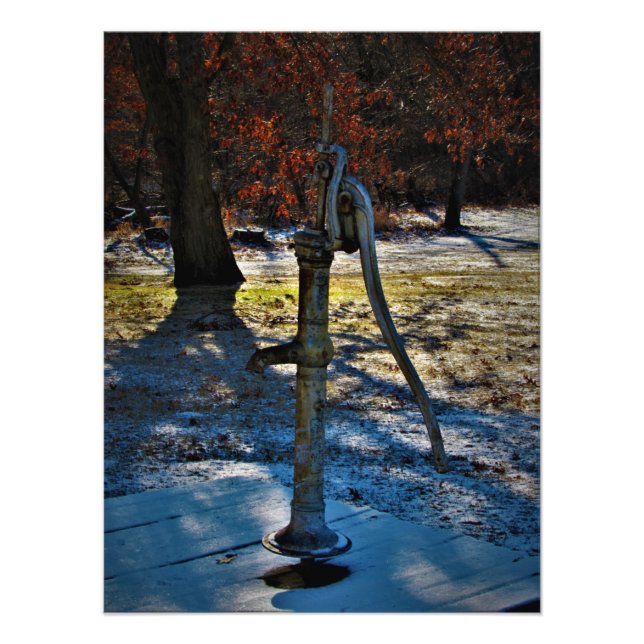 "Pump 1858 Vatten" Fototryck (Framsidan)