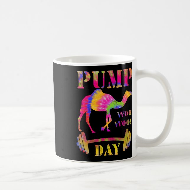 Pump Day Weightlift Bodybuilding Tie Dye Tee Gy Kaffemugg (Höger)