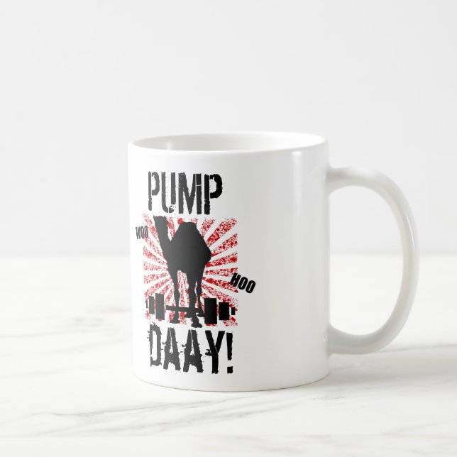 Pump Day Weightlyftning Camel Mugg (Höger)