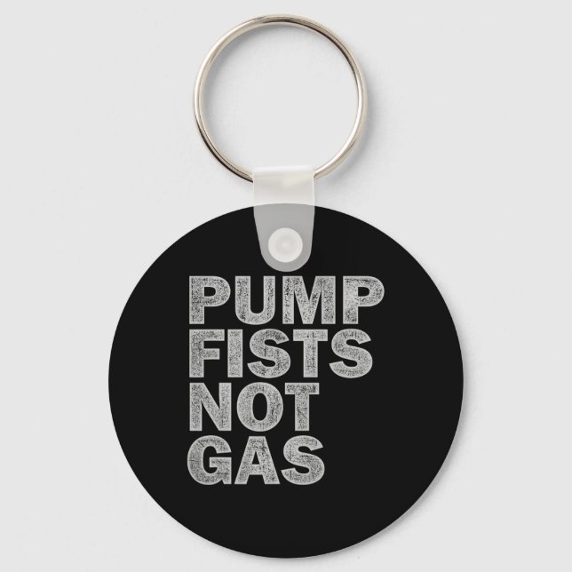 Pump Fists Not Gas Funny New Jersey Beach Souvenir Nyckelring (Framsida)