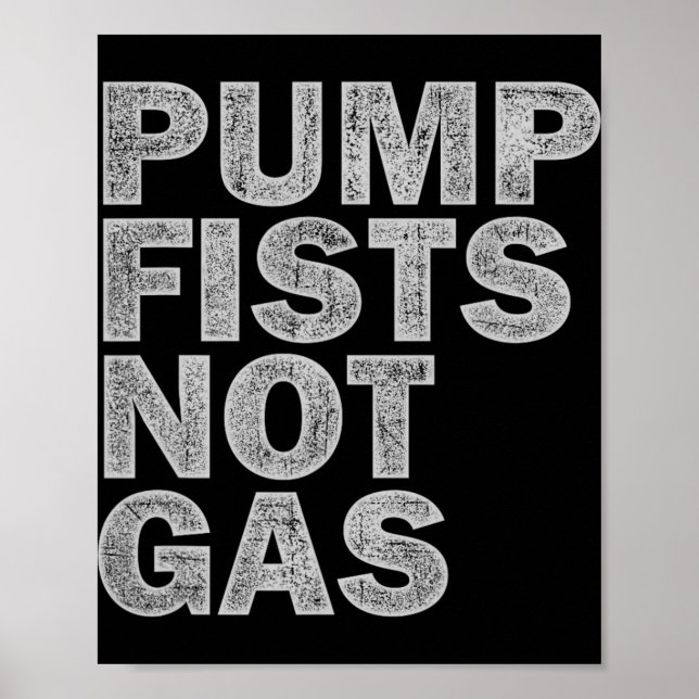 Pump Fists Not Gas Funny New Jersey Beach Souvenir Poster (Framsidan)