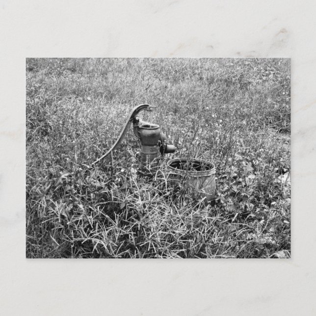 Pump för äldre dagar vykort (Framsida)