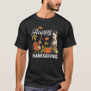 Pump för Happy thanksgiving Cute Siberian husky T Shirt
