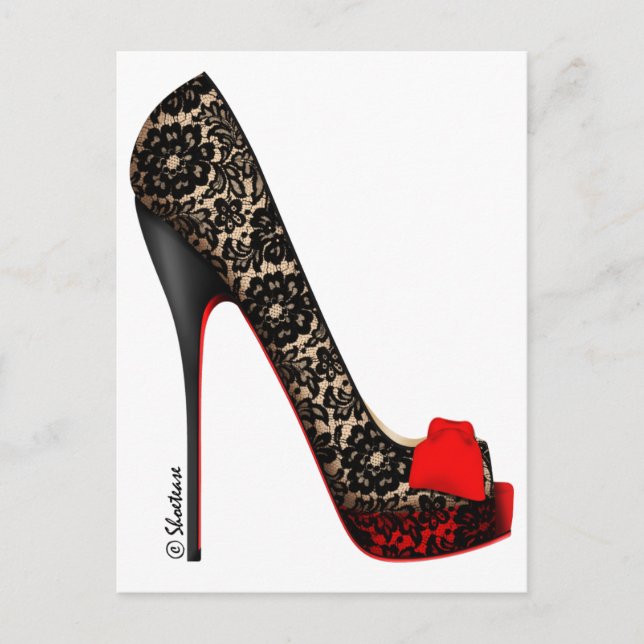 Pump för Peep Toe Platform Vykort (Framsida)