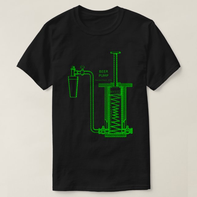 Pump för Retro Beer T Shirt (Design framsida)
