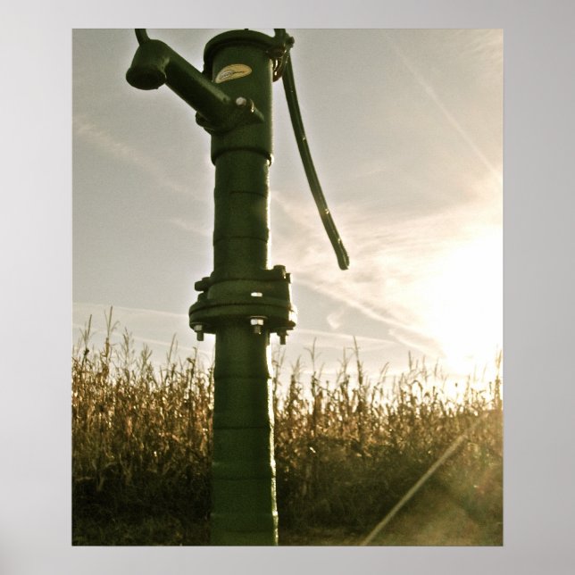 Pump för vintage Vatten | POSTER (Framsidan)