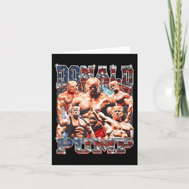 Pump Gör Amerika starkt igen Trump 2024 Kort (Framsida)