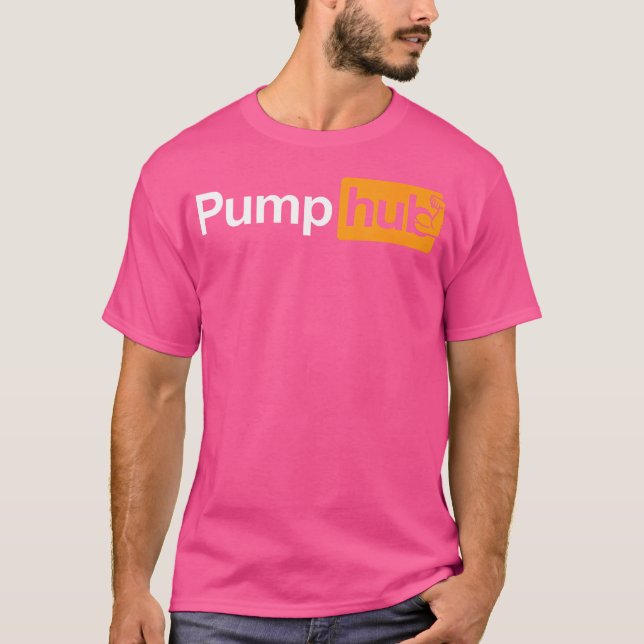 Pump Hub Funny Bodybuilding viktning T Shirt (Framsida)