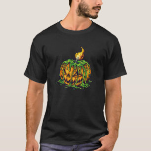 Pump i jack o lantern Monster Candle Halloween fes T Shirt