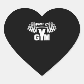Pump it Ness Gym Sport Motivation Manar Women Kid Hjärtformat Klistermärke