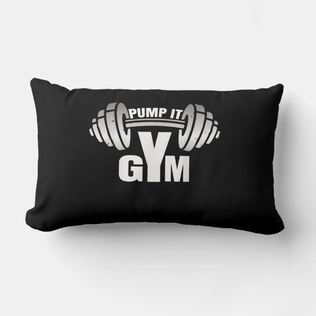 Pump it Ness Gym Sport Motivation Manar Women Kid Lumbarkudde (Framsida)