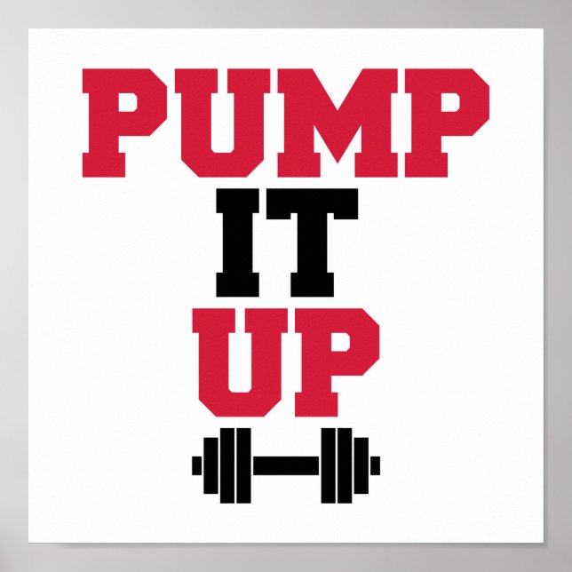 Pump it up Gym Quote Poster (Framsidan)