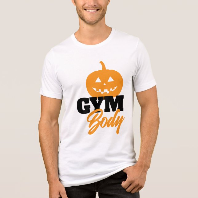 PUMP KIN Halloween Gym T-Shirt | Premium Back Prin (Framsida)