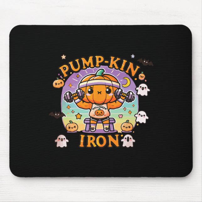 Pump-kin Järn - Funny Bodybuilding Workout Hallowe Musmatta (Framsidan)