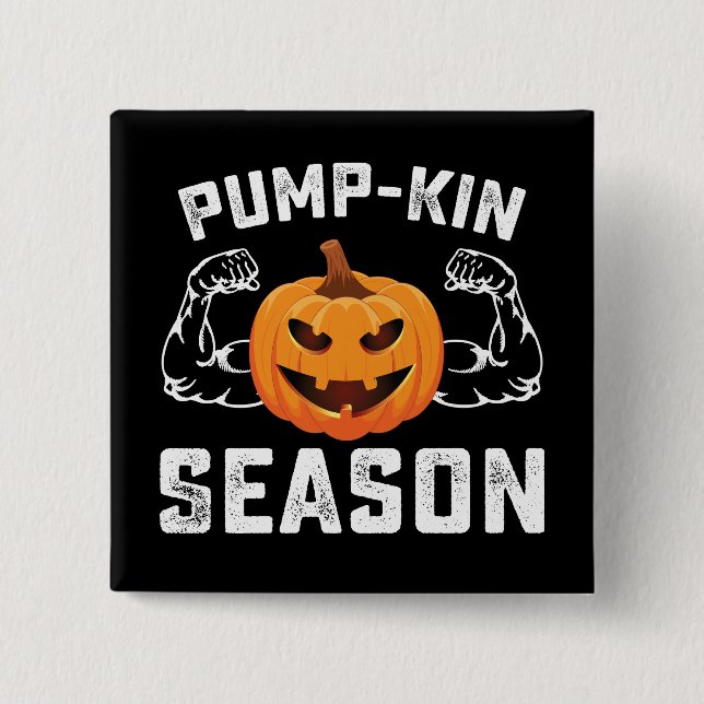 Pump Kin Season Pumpkin Gym Workout Fitness Knapp (Framsida)