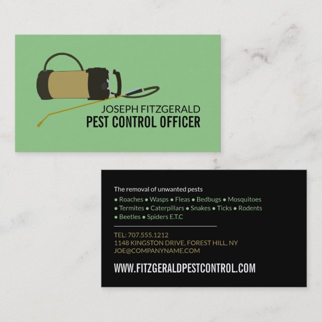 Pump, kontroll av bröststyrenhet visitkort (Fram/baksida)