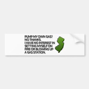 Pump min egen gas? Nej tack. Bildekal
