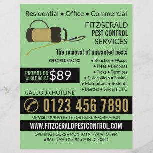 Pump, Pest Control Reklam Reklamblad