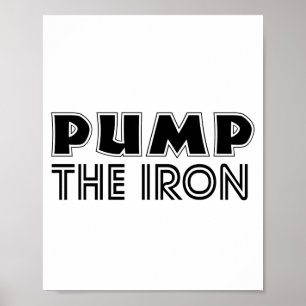 Pump Pump Cover Gym Workout Poster Järn