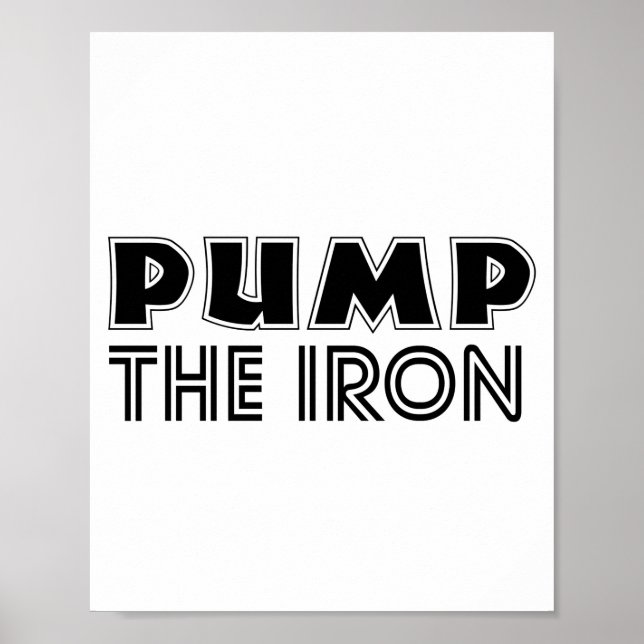 Pump Pump Cover Gym Workout Poster Järn (Framsidan)