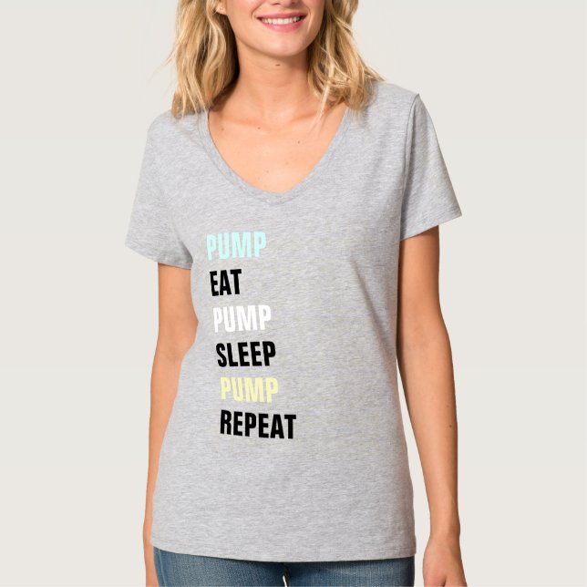 “Pump & Repeat” T-shirt (Framsida)
