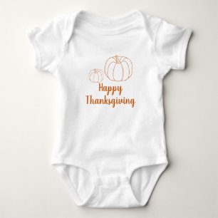 Pumpa anpassningsbar söt happy thanksgiving oran t shirt