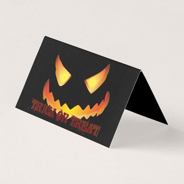 Pumpa Ansikte 2 för Halloween Kort (Framsida)