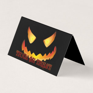 Pumpa Ansikte 2 för Halloween Kort