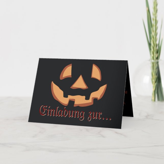Pumpa ansikte för Halloween Kort (Framsida)