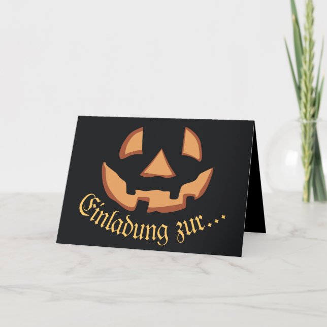 Pumpa ansikte för Halloween Kort (Framsida)