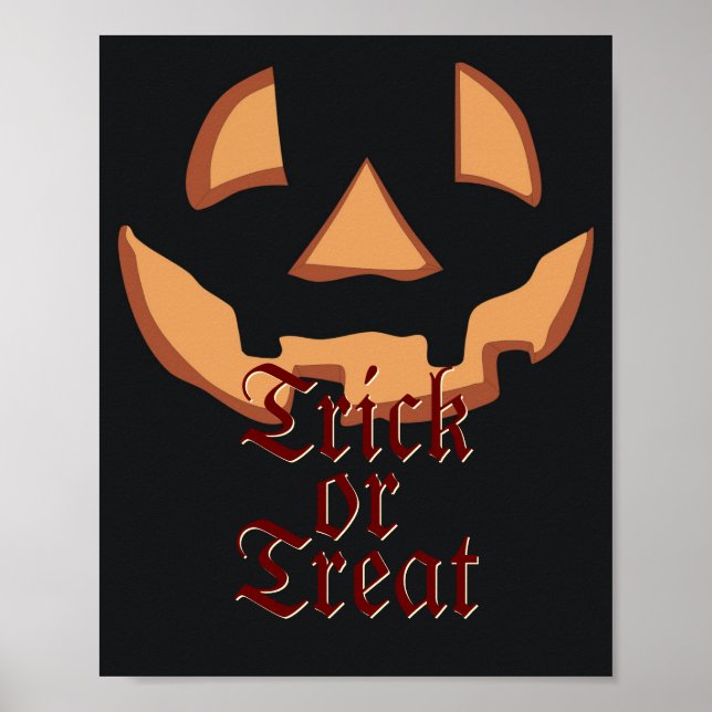 Pumpa ansikte för Halloween Poster (Framsidan)