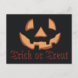 Pumpa ansikte för Halloween Vykort
