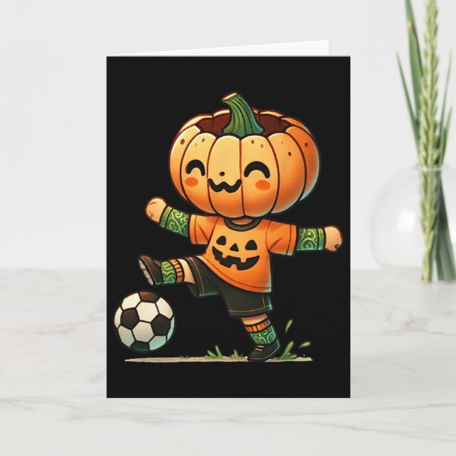 Pumpa Ansikte Fotboll Halloween Kostym Pojkar Barn Kort (Framsida)