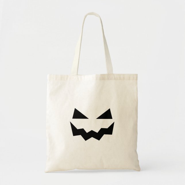 Pumpa Ansikte Halloween Tygkasse (Framsidan)